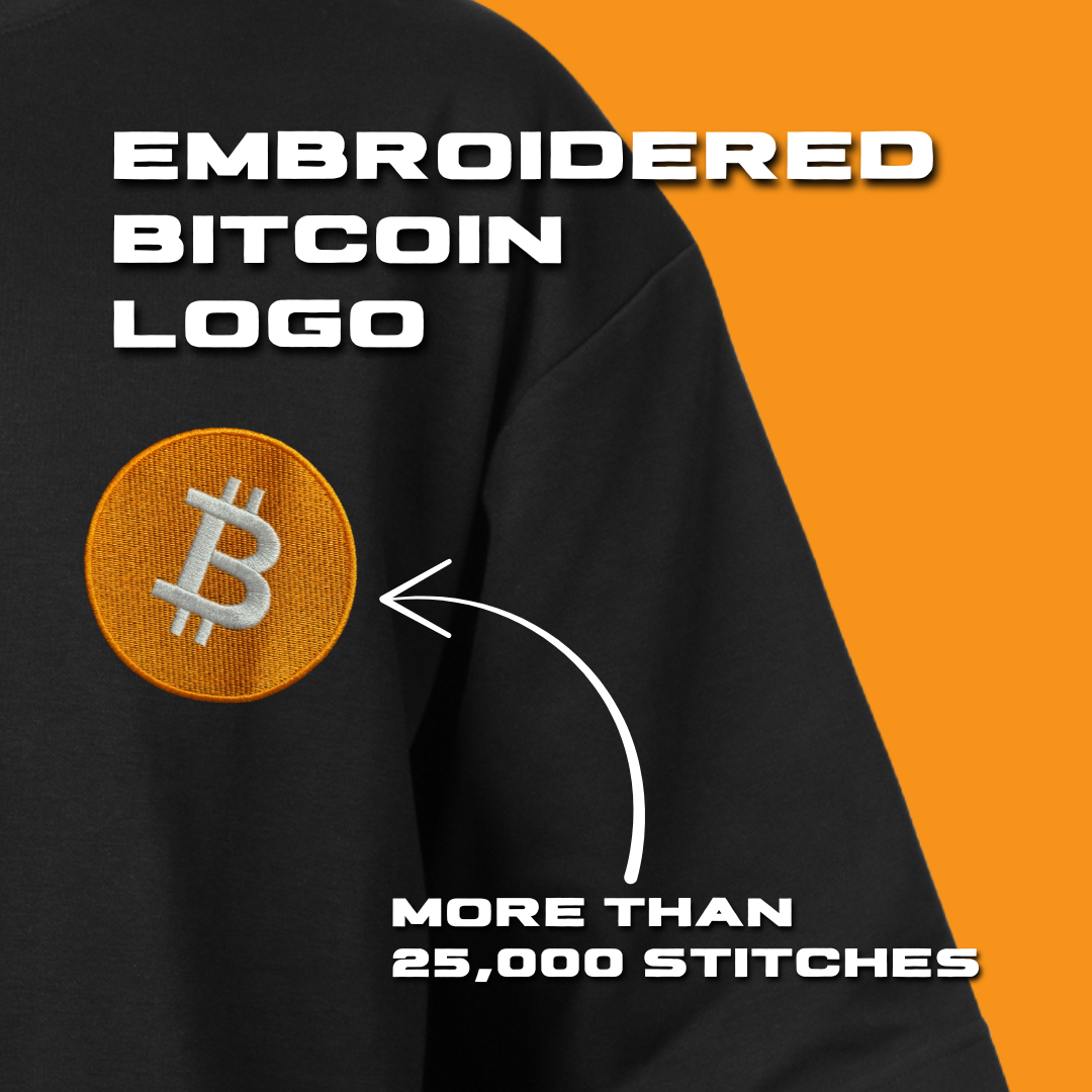 Bitcoin Embroidered Oversized Tshirt