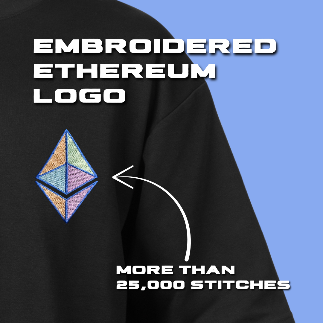 Ethereum Embroidered Oversized Tshirt