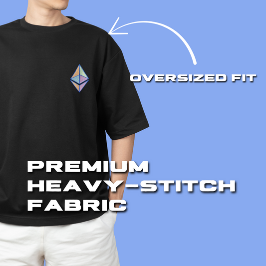 Ethereum Embroidered Oversized Tshirt